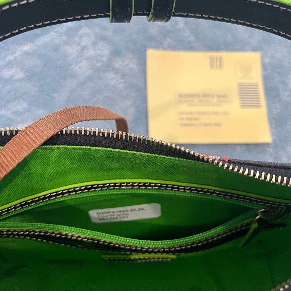 Dooney & Bourke Disney Pixar Hobo Black and Green purse EUC - Picture 9 of 16